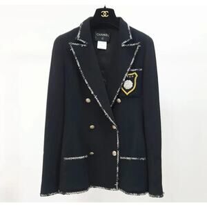 CHANEL 05C "Devil Wears Prada" Black Wool Coco Jacket Sz.38